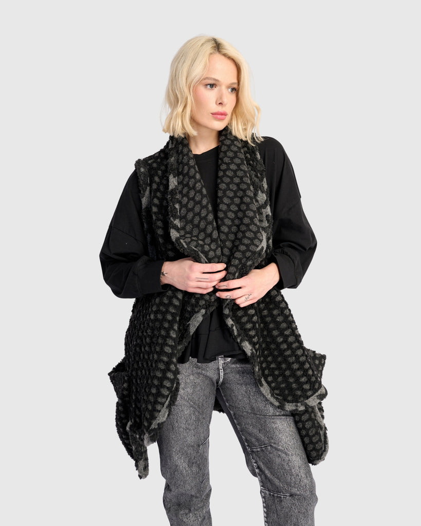 alembika-ashen-cozy-draped-vest-net image 1