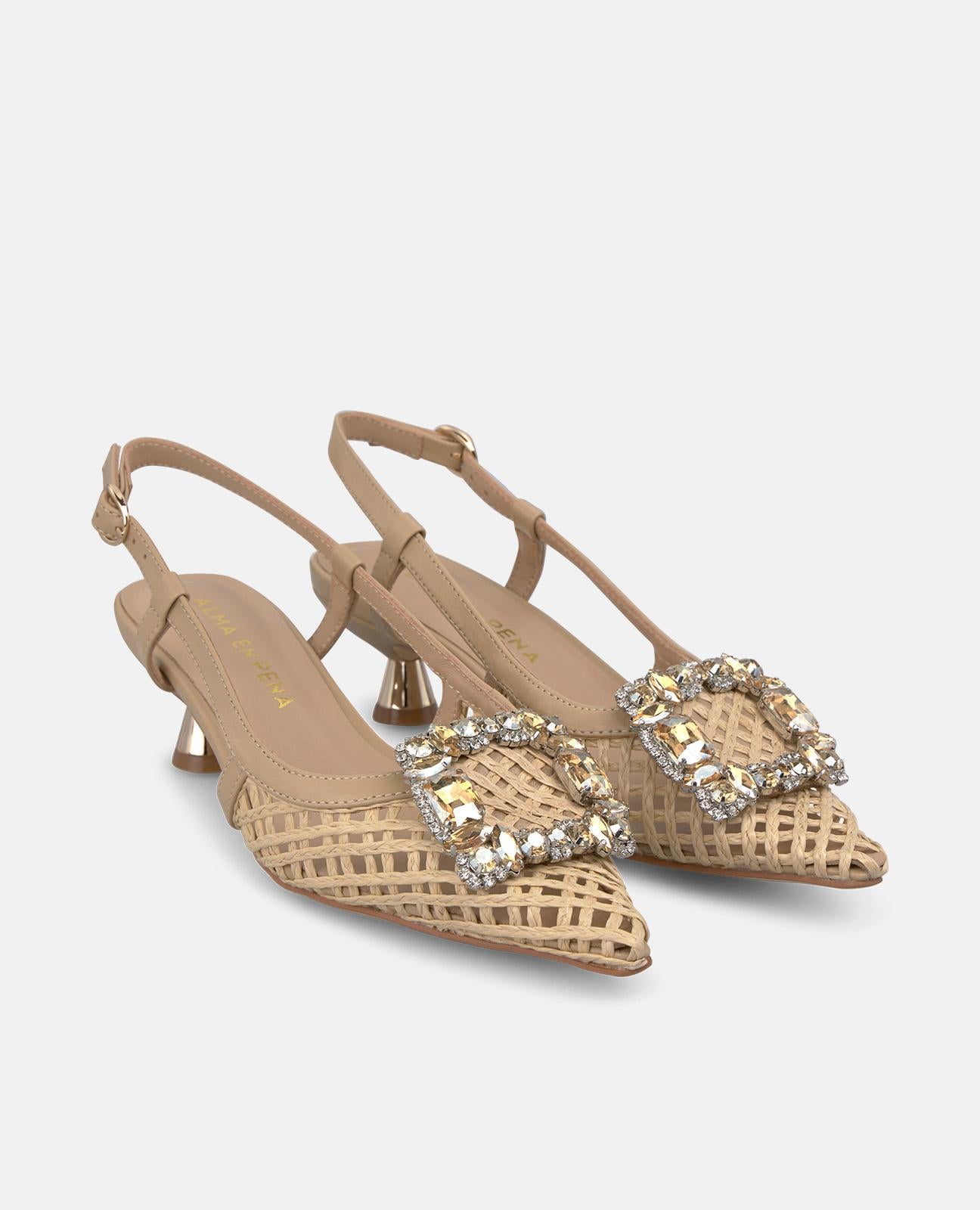 alma-en-pena-mini-raffia-slingpumps-sand-4-5-cm-kittenabsatz image 3