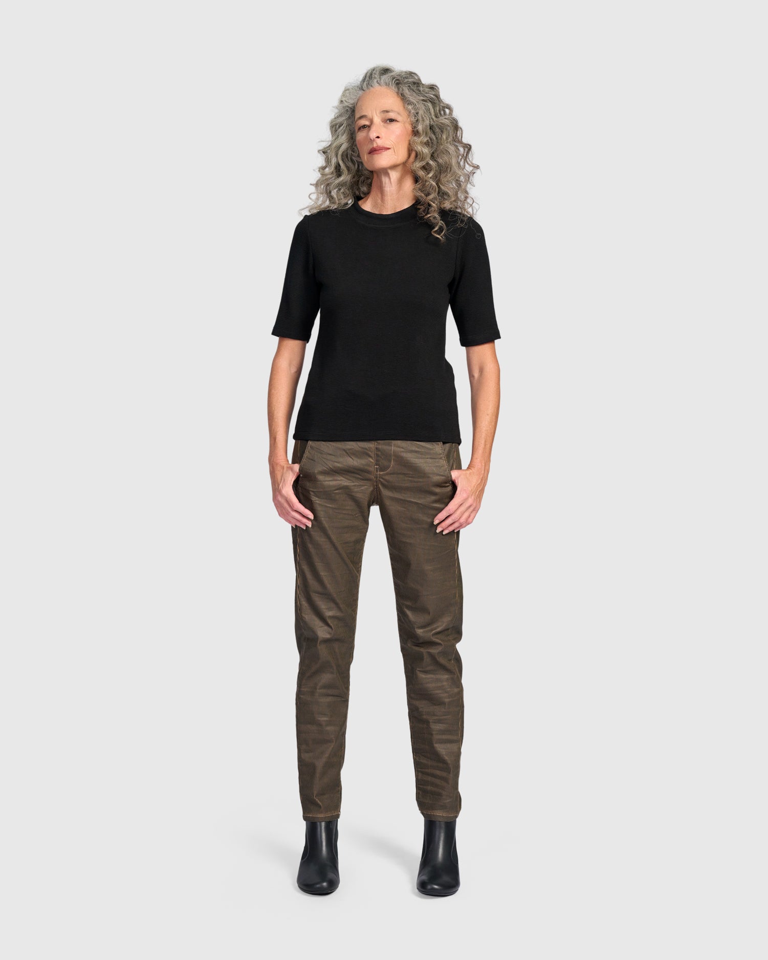 alembika-pinstripe-iconic-stretch-jeans-hickory image 5