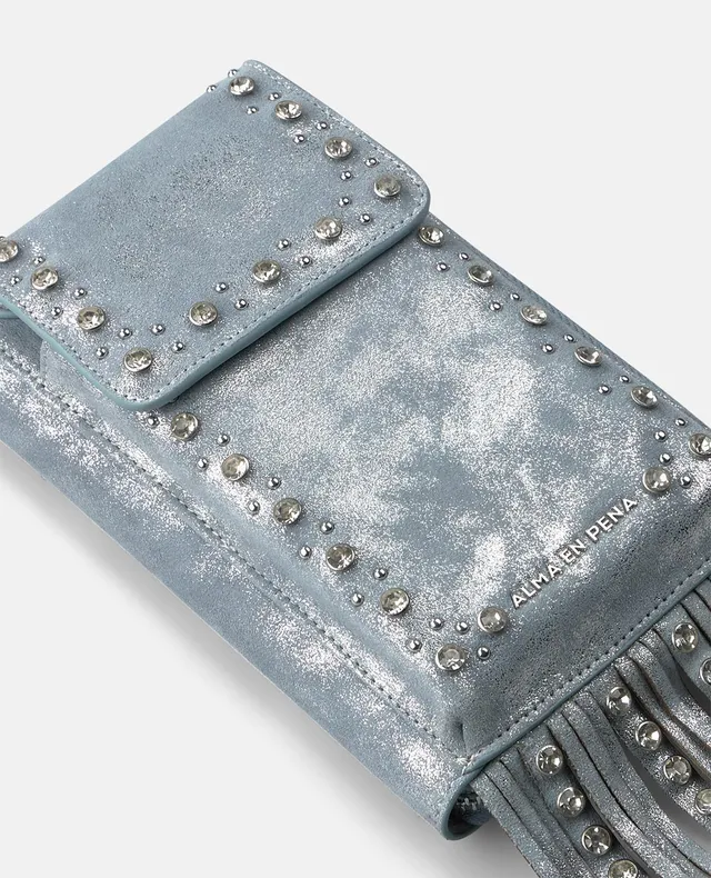 alma-en-pena-natalia-rhinestone-clutch-bag-leder-umh-ngetasche-blau image 1