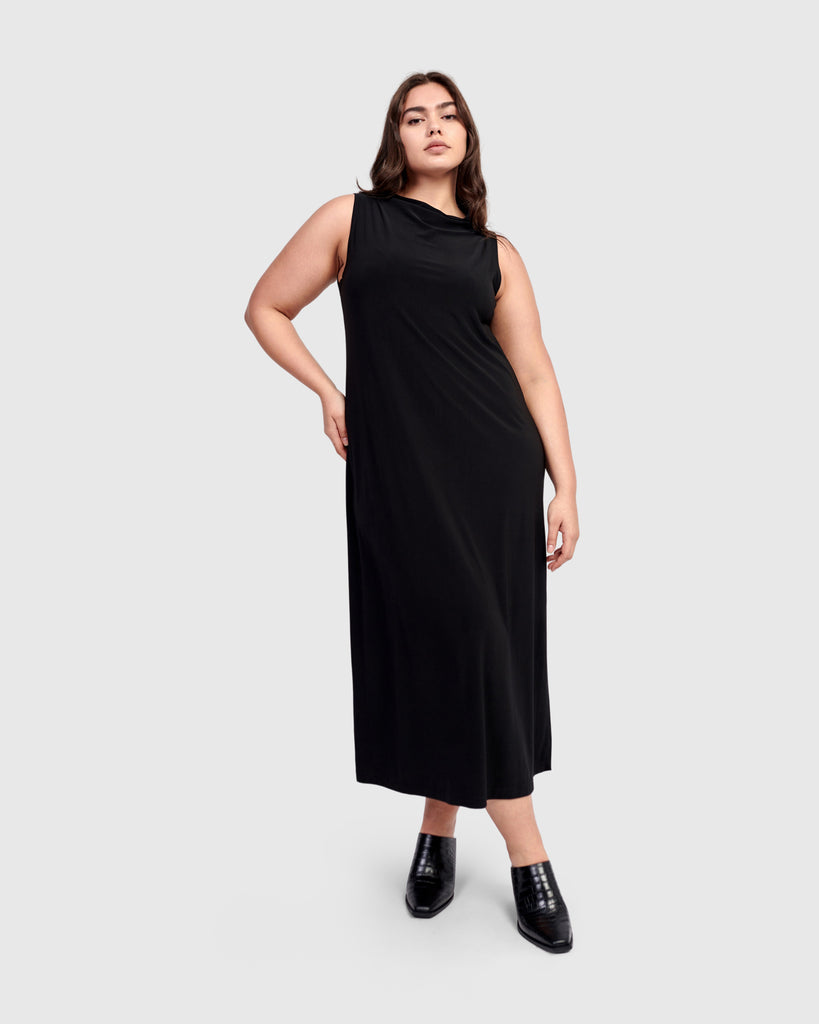 alembika-essential-column-dress-maxikleid-schwarz image 1