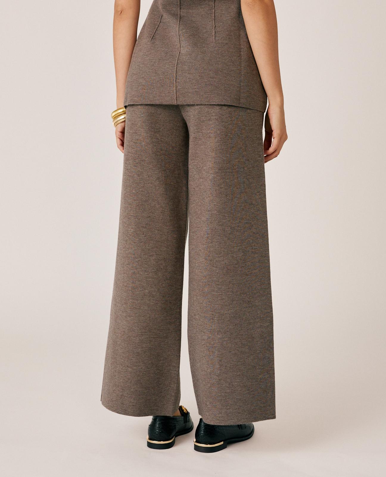 alma-en-pena-strickhose-wide-leg-braun-high-rise image 5
