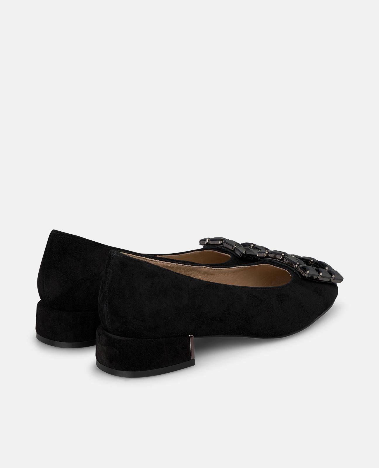 alma-en-pena-wildleder-ballerinas-mit-schmuckapplikation-schwarz image 3