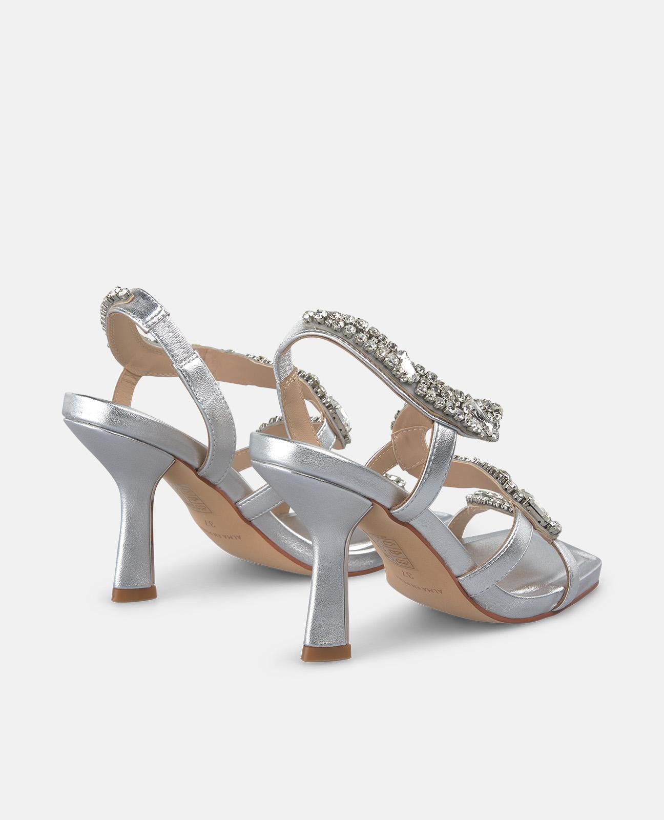 alma-en-pena-high-heel-sandale-snake-metallic-silber-9-cm-absatz image 3
