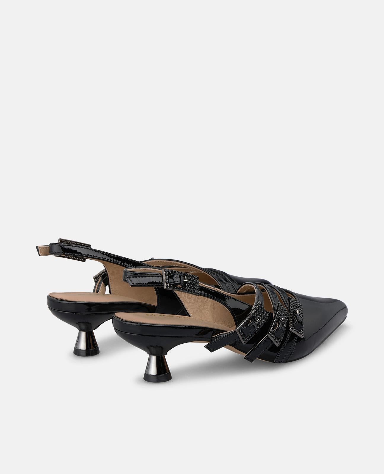 alma-en-pena-patent-leather-open-heeled-shoe-slingpumps-schwarz-lack-4-cm image 3