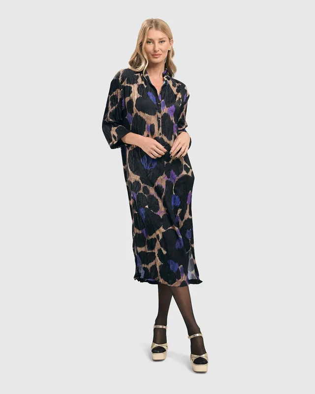 alembika-amethyst-crinkle-hemdblusenkleid-multi image 1