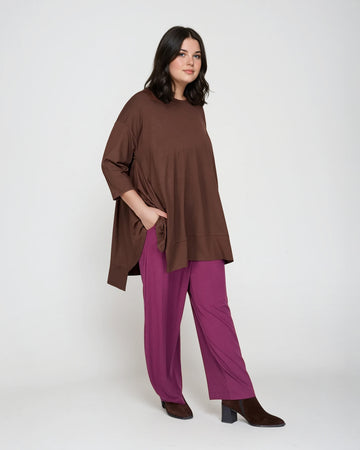 alembika-essential-oversized-trapeze-top-umber image 3