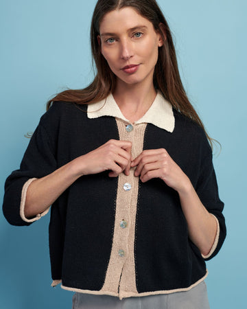 alembika-coco-cardigan-black-kurzer-strick-cardigan image 2