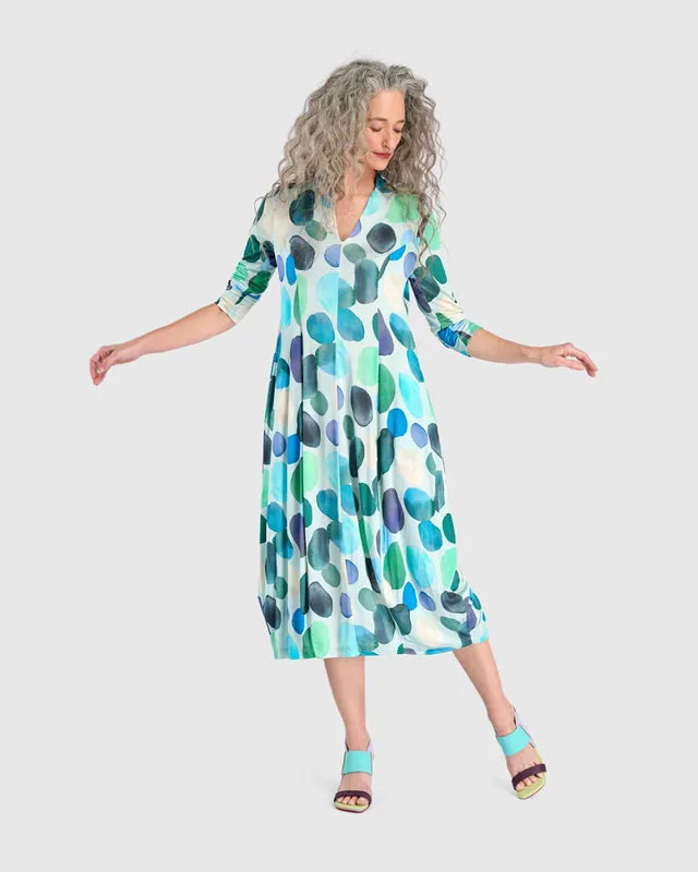 alembika-margarita-cocoon-kleid-aqua-dots image 1