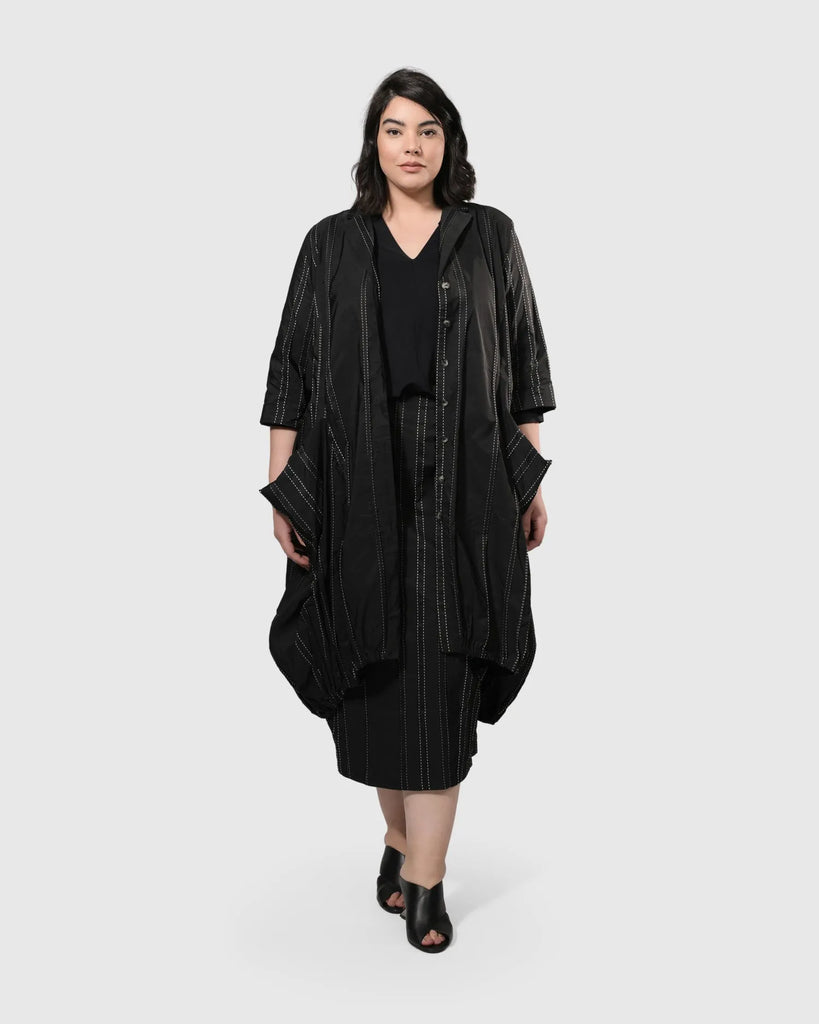 alembika-urban-kylie-topstitched-blazer-trails-schwarz-wei image 1