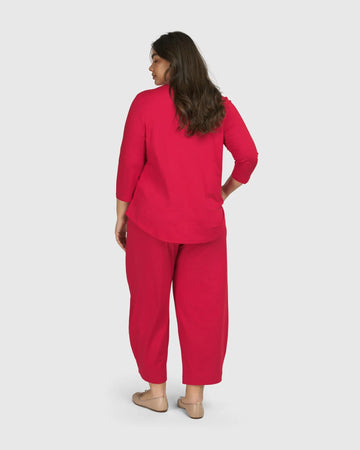 alembika-essential-flow-pants-red-rose-damen-hose-mit-dehnbund image 7