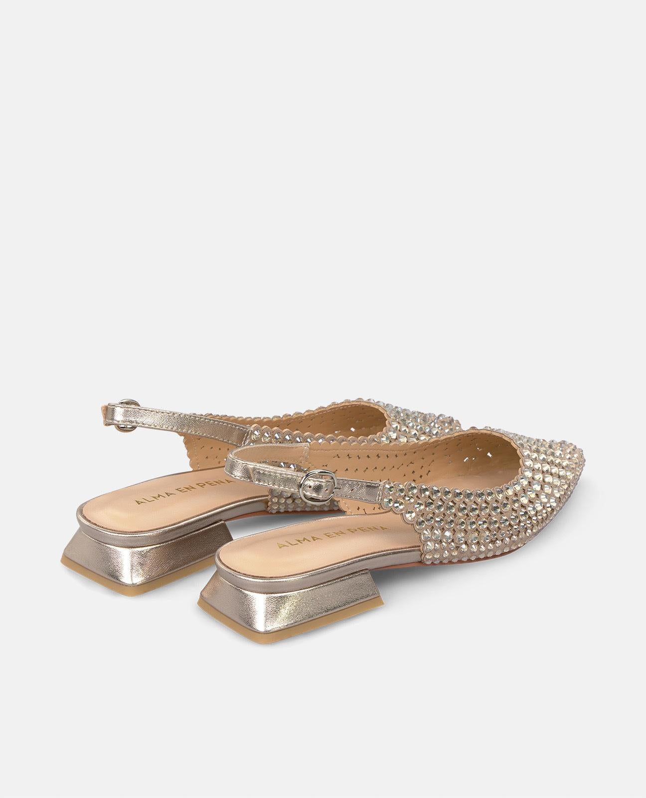 alma-en-pena-flat-shoe-details-damen-ballerina-bronze-strass-2-cm image 3