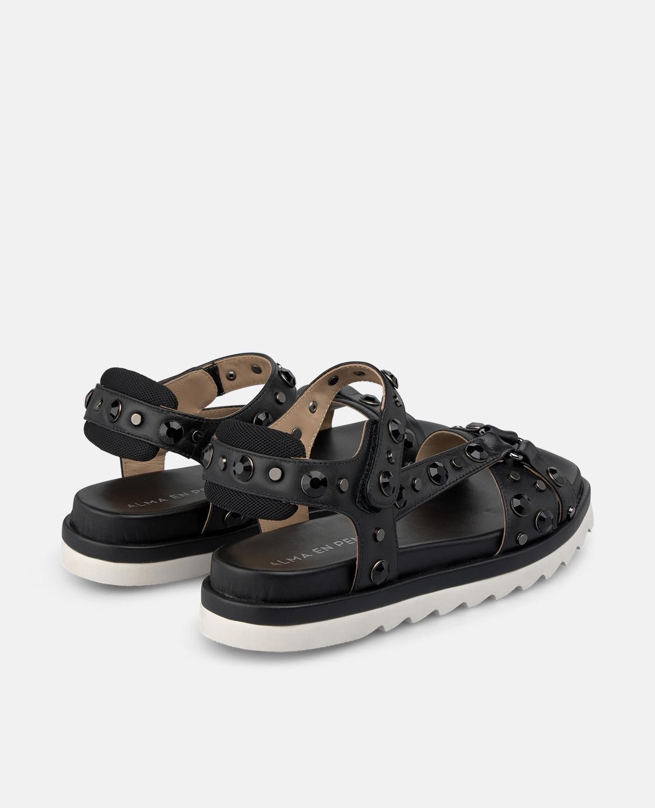 alma-en-pena-flatsandal-mit-track-sohle-schwarz image 3