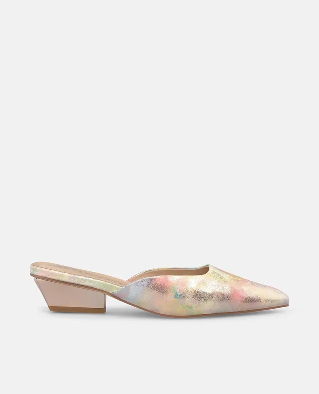 alma-en-pena-metallic-mule-pantolette-loafer-rosa-flach image 1