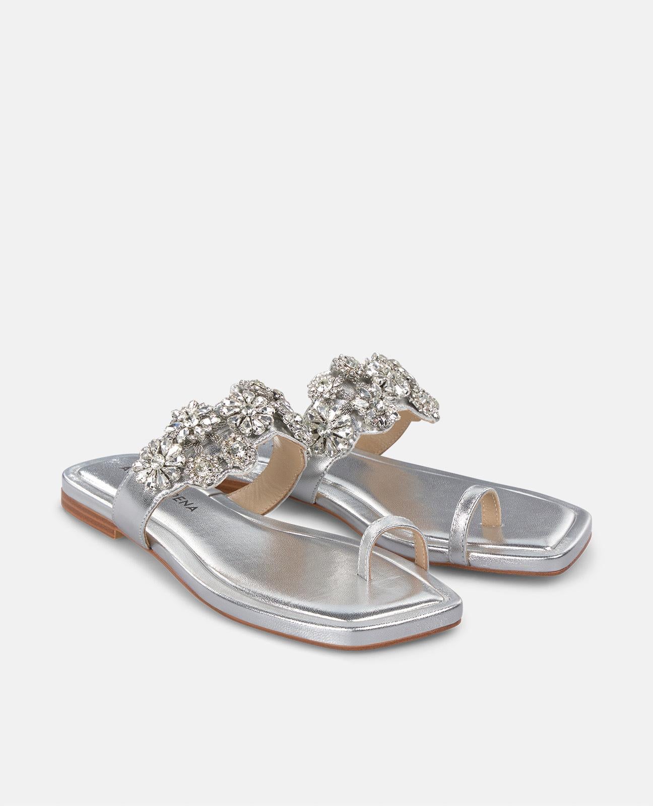 alma-en-pena-zehensteg-flats-strass-silber-eckig-1-cm image 2