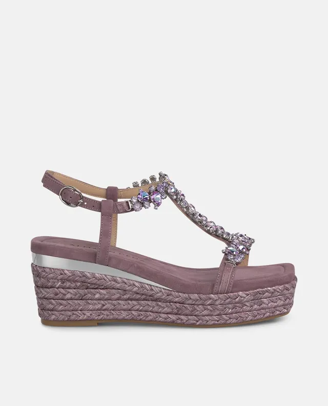 alma-en-pena-espadrille-keilsandale-lavanda-t-riemen-strass-7-5-cm-keil image 1