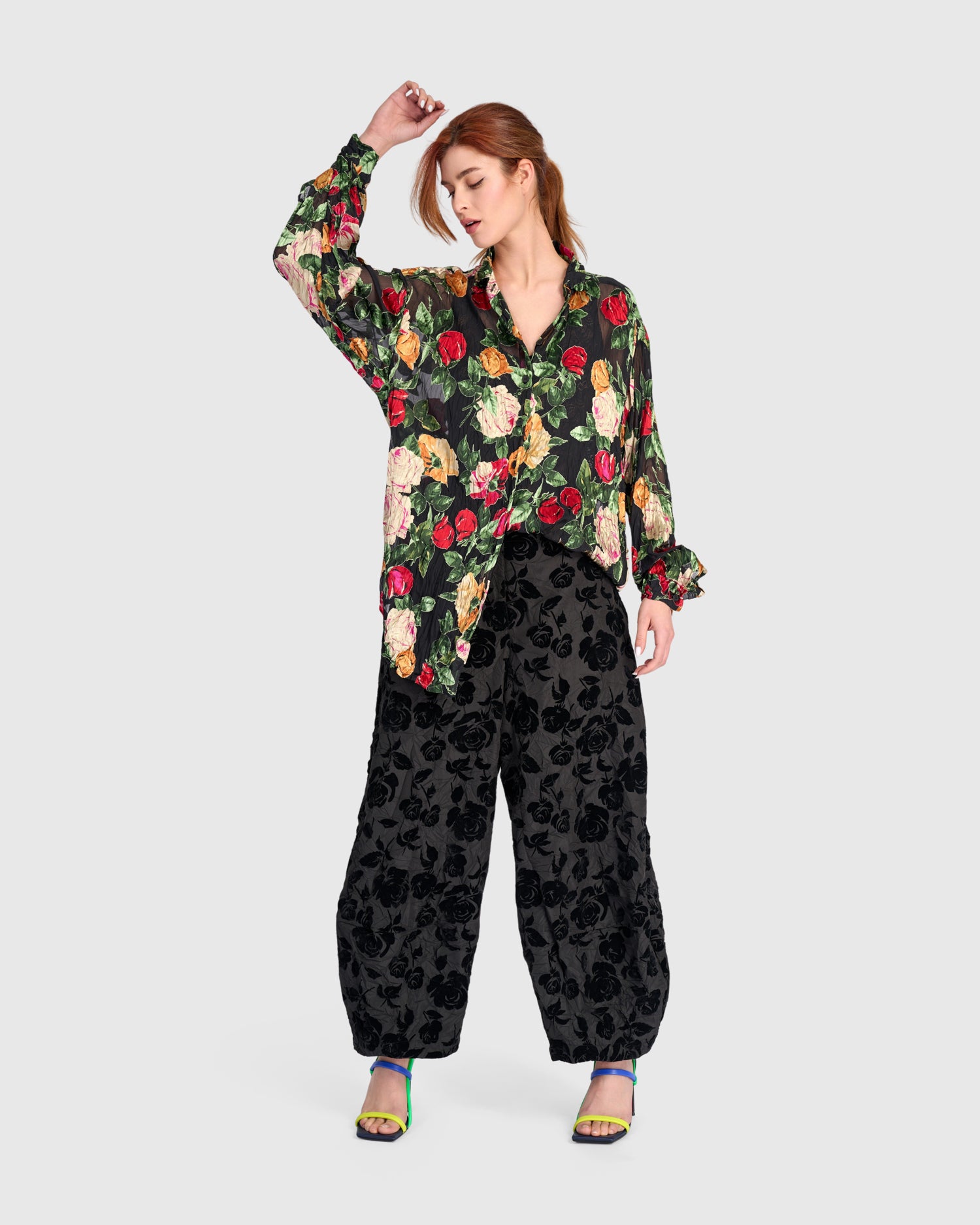 alembika-petaline-shirt-sheer-floral-tunika-bluse-mit-slip-top image 5