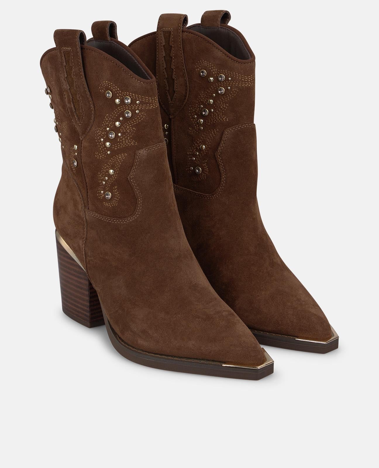 alma-en-pena-cowboy-stiefeletten-camel-nieten-7-5-cm image 2