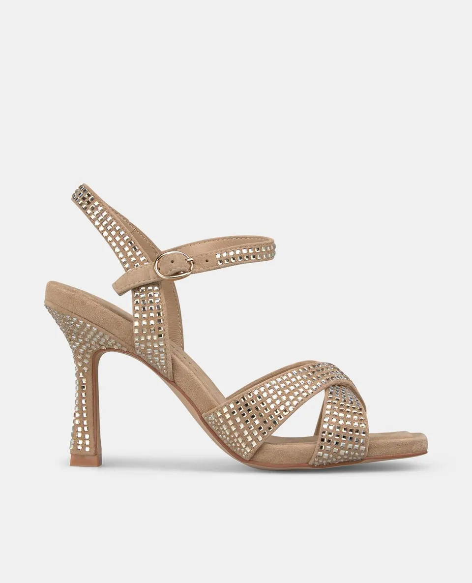 alma-en-pena-strass-sandale-mit-riemen-9-cm-absatz-sand image 1