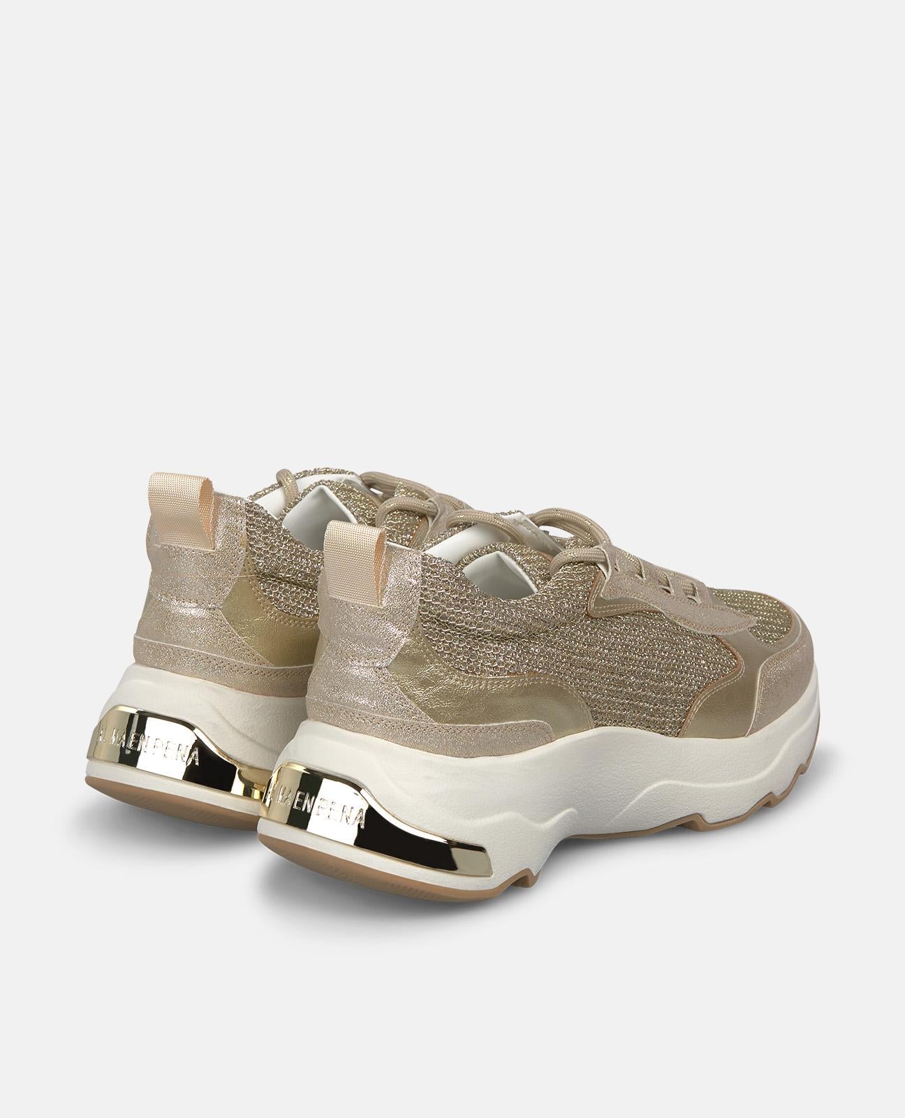 alma-en-pena-sneakers-mit-plateausohle-und-metallic-details-gold image 3