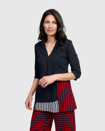 alembika-rowan-v-neck-top-navy-jersey-top image 3