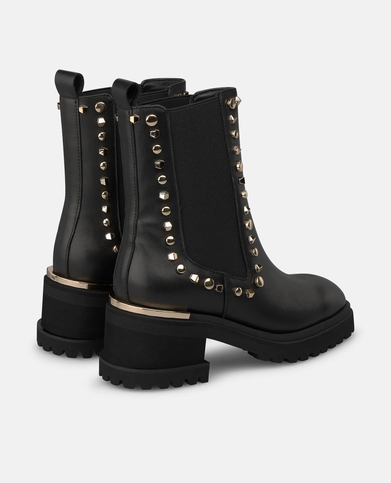 alma-en-pena-chelsea-nappa-stiefeletten-mit-nieten-schwarz image 3