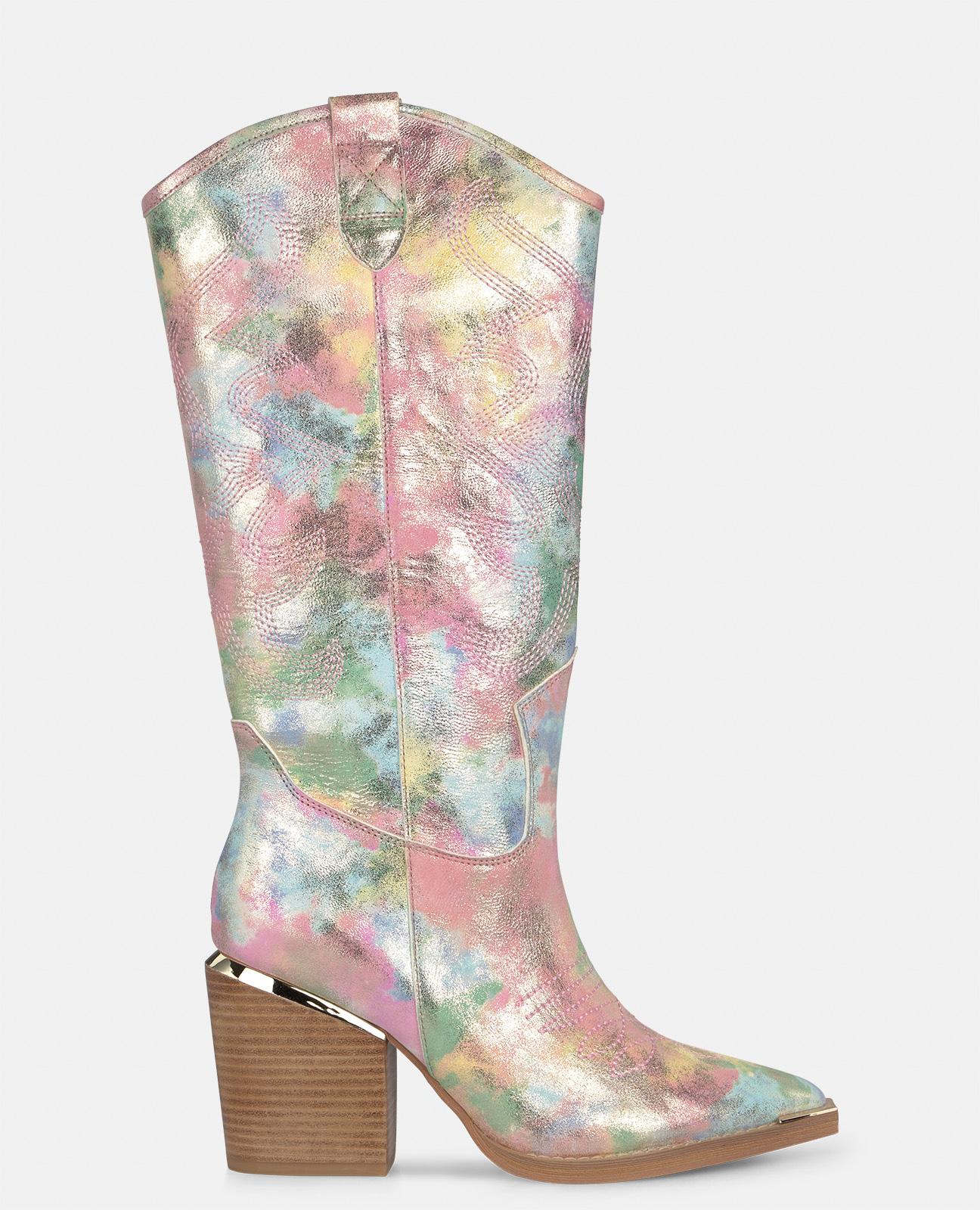 alma-en-pena-cowboy-boot-damenstiefel-rosa-8-5cm image 1