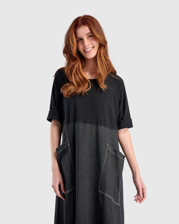 alembika-amelia-a-line-dress-jet-denim-jeans-maxikleid image 3