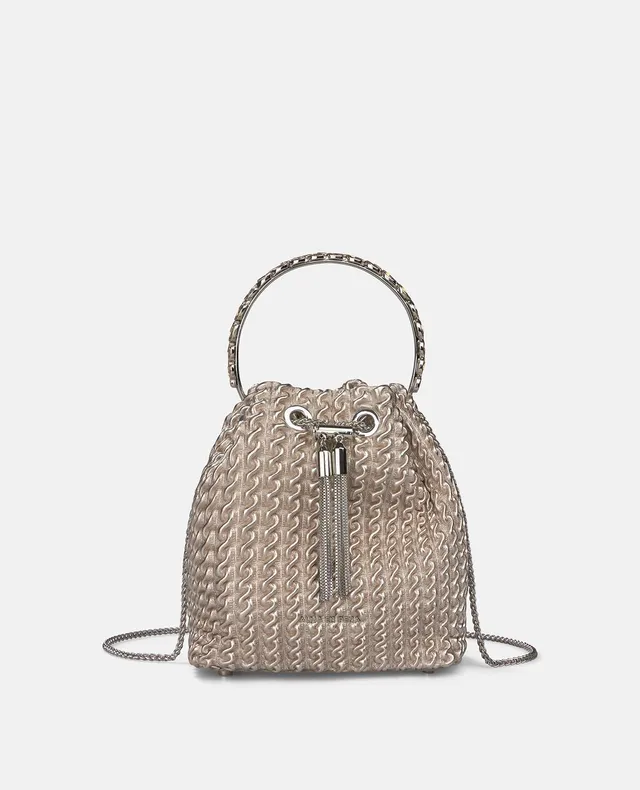 alma-en-pena-bowler-bag-clutch-bronze-leder-mit-strass-griff image 1