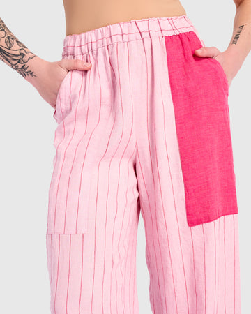 alembika-linen-vacation-pants-pink-stripe-leinenhose image 3