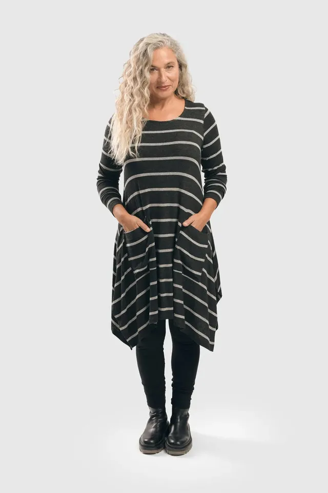 alembika-linear-tunic-top-stricktunika-grau-wei image 1