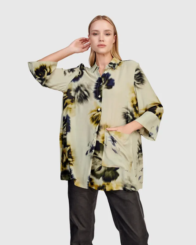 alembika-ambrette-chiffon-tunik-beige-floral image 1