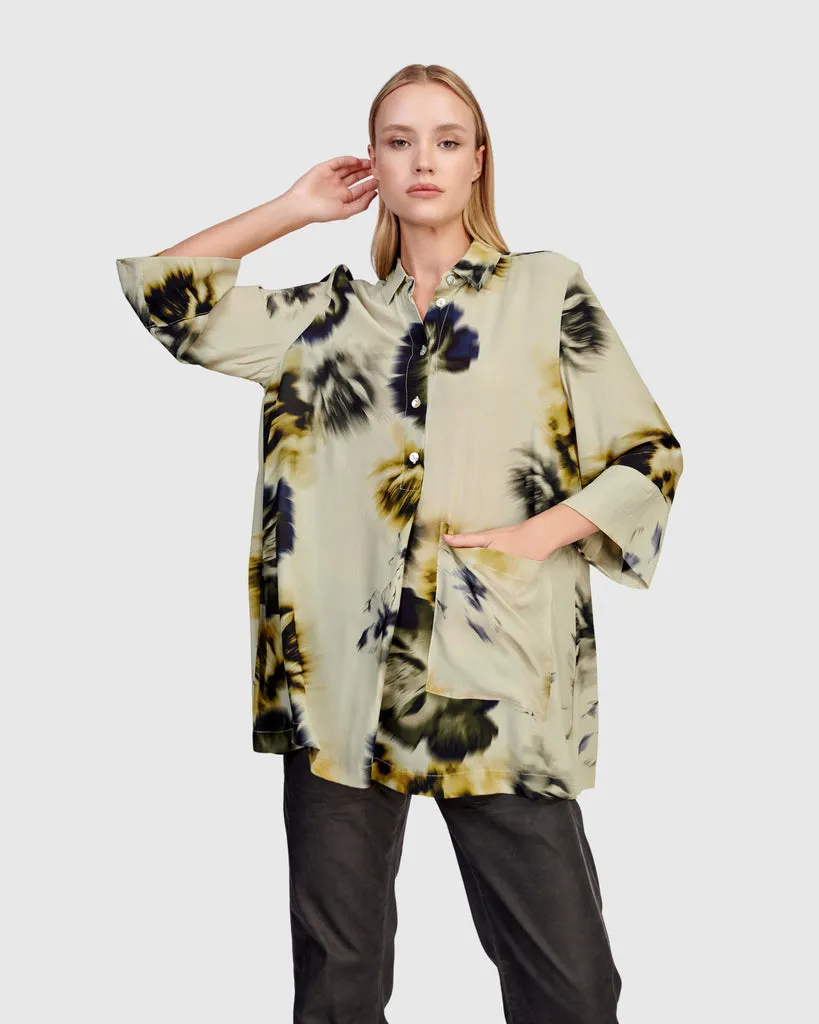 alembika-ambrette-chiffon-tunik-beige-floral image 1