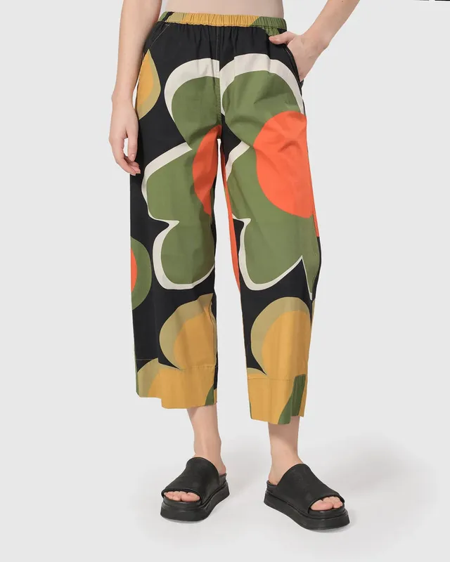 alembika-groovy-crop-pants-floral-caprihose-baumwolle image 1