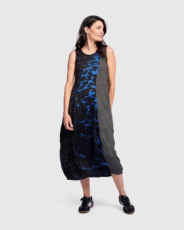 alembika-blaise-rmelloses-kleid-blau-midi image 1