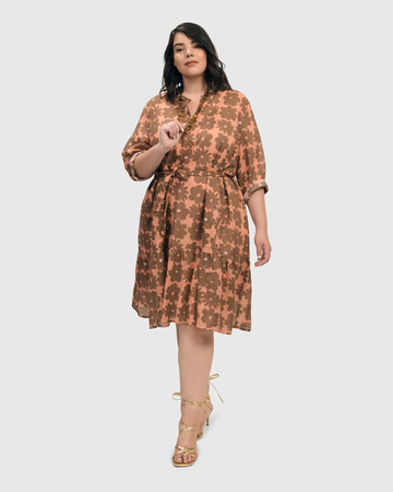 alembika-dahlia-swing-kleid-cotton-voile-peach-earth image 2