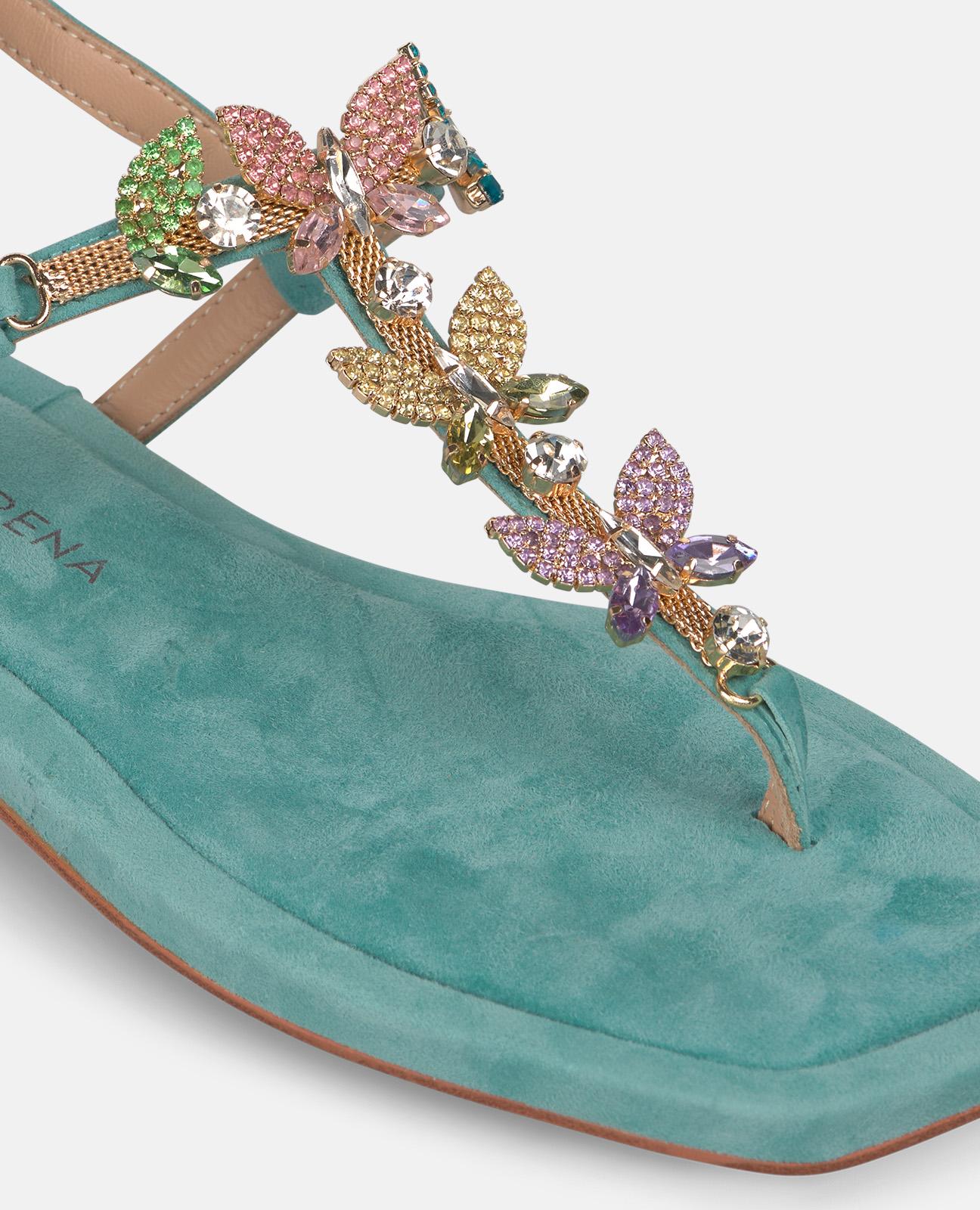 alma-en-pena-t-riemen-sandale-flach-mit-strass-jade image 4
