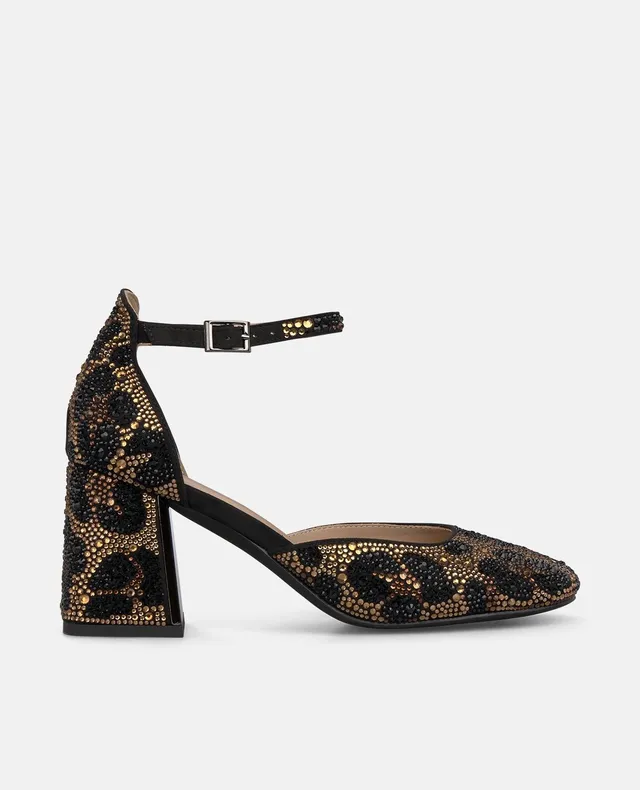 alma-en-pena-riemenpumps-schwarz-leo-strass-high-heels-7-2-cm image 1