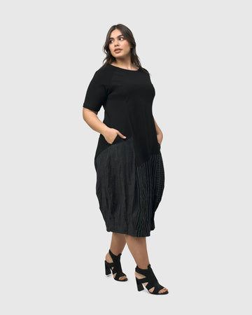 alembika-hera-t-shirt-cocoon-dress-mix-kurzarm-jerseykleid image 7