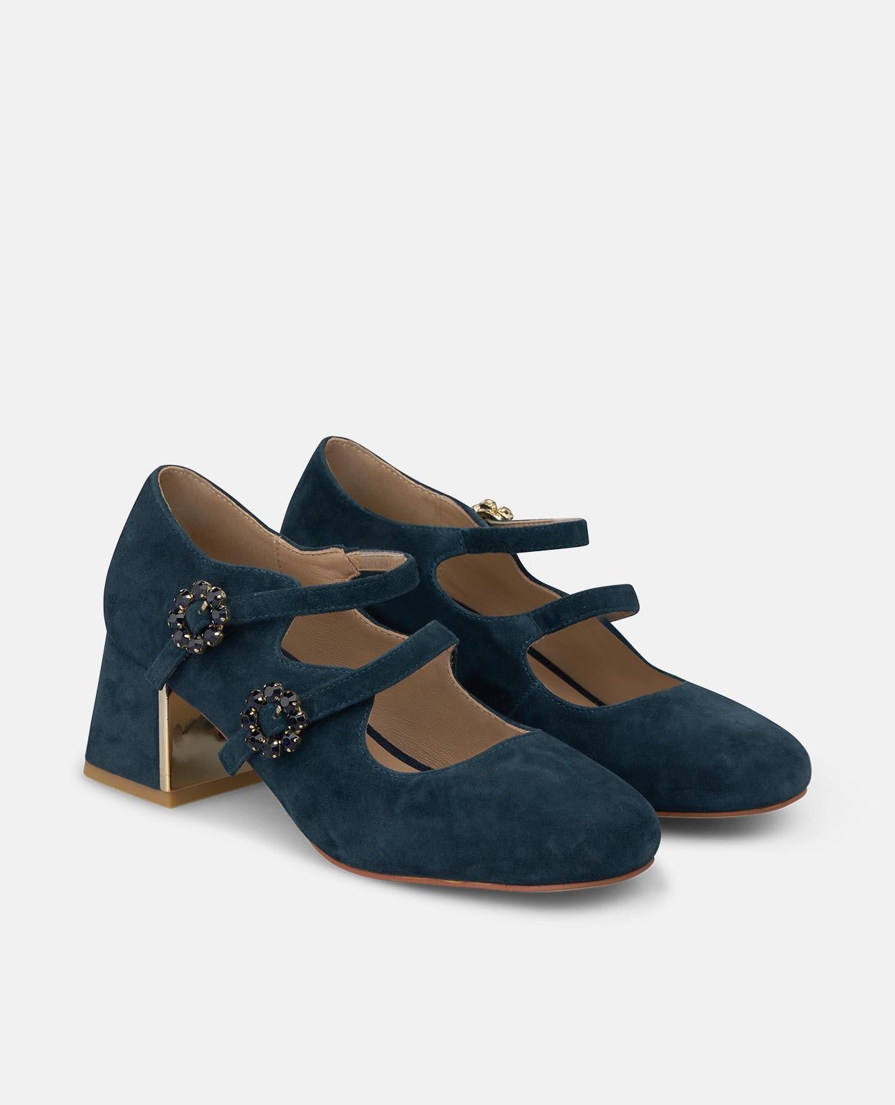 alma-en-pena-suede-shoe-with-a-buckle-wildleder-pumps-hellblau-mit-schnalle image 2