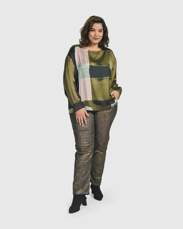alembika-alfresco-market-top-olive-damen-bluse image 2