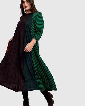 alembika-blackcurrant-maxi-kleid-stripes-streifen-maxikleid image 2
