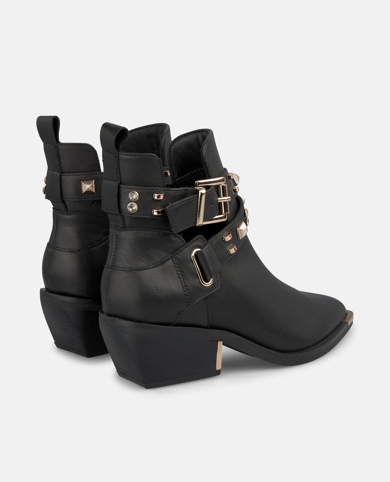 alma-en-pena-flat-bootie-schwarz-schlitz-4-5-cm image 3