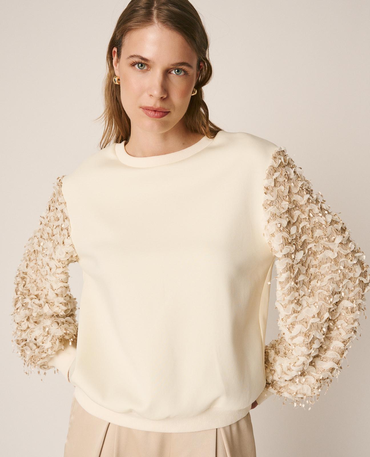 alma-en-pena-puffed-sleeve-sweatshirt-sweatshirt-mit-puff-rmeln-in-wei image 6