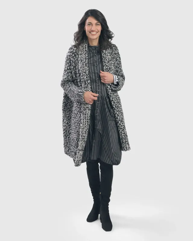 alembika-melange-open-front-sweater-coat-strickmantel-mono image 1