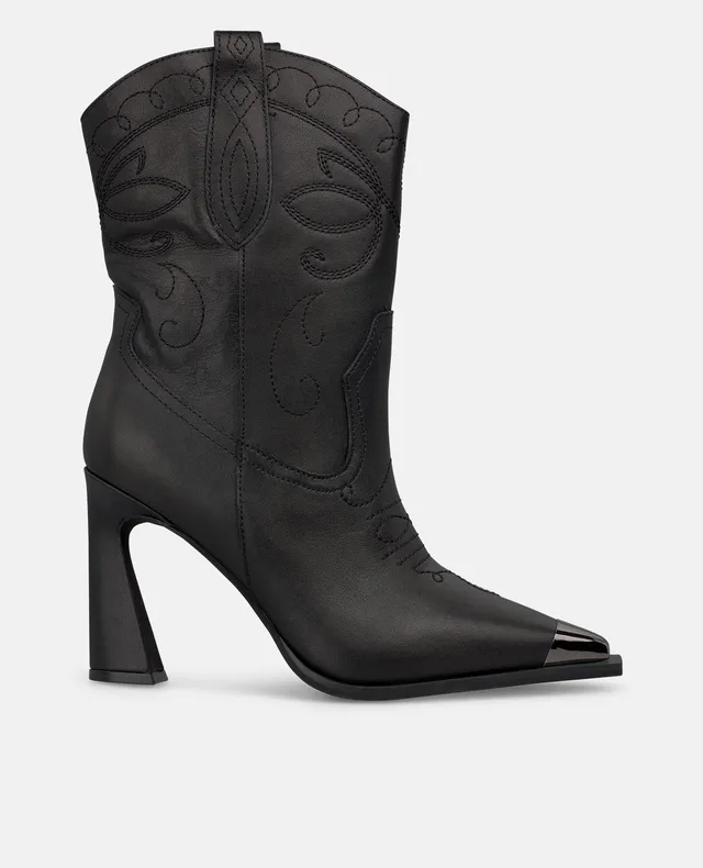 alma-en-pena-stiefeletten-schwarz-stickerei-trichterabsatz-9-5-cm image 1
