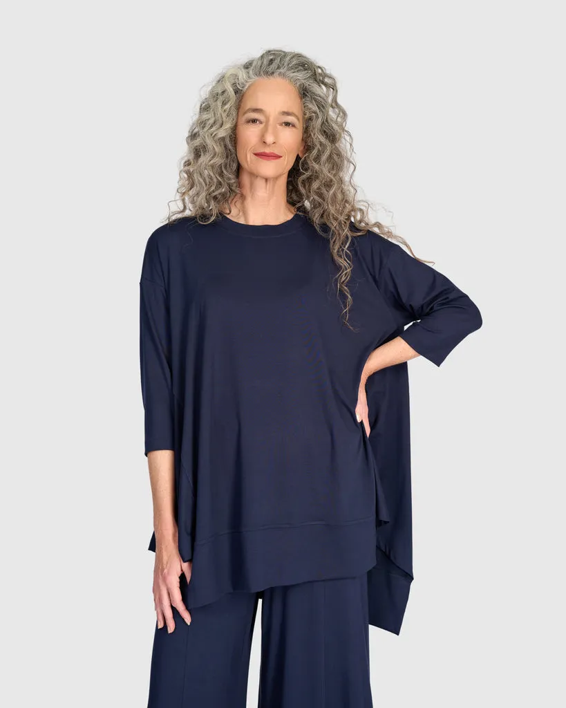 alembika-essential-oversized-trapeze-top-navy-damen-tunikatop image 1