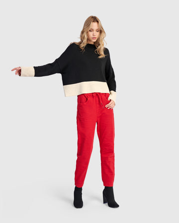 alembika-weekend-boyfriend-jogger-jeans-rot-damen-jogger-jeans image 2