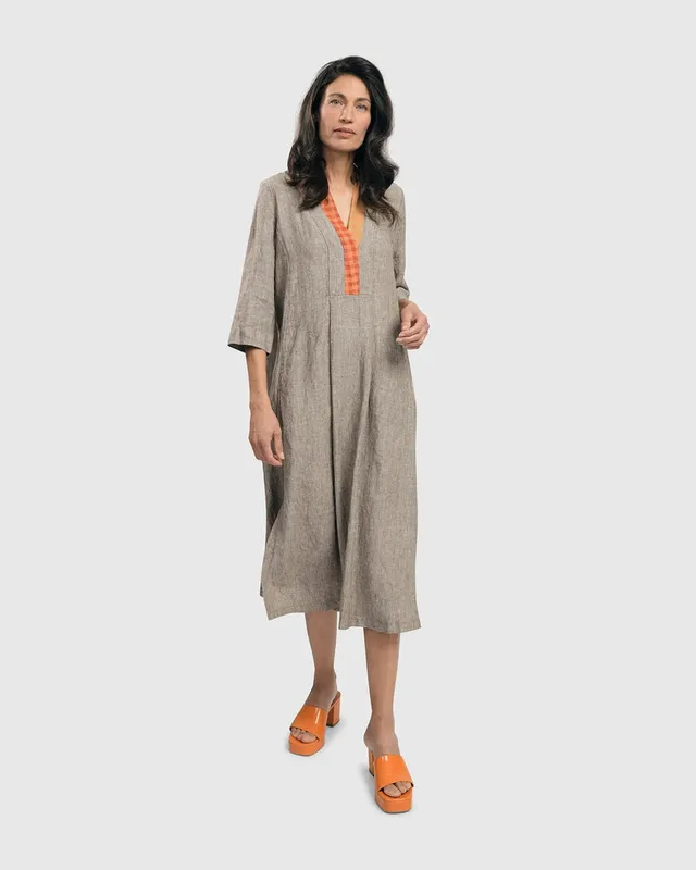 alembika-cool-breeze-leinen-maxikleid-ecru image 1