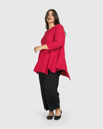alembika-essential-oversized-trapeze-top-red-rose image 2